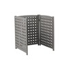 Air Conditioner Fence Screen Outside With 3 Panels, U-shaped Conditioner Outdoor Screen, Fence For Trash Can And Pool Pump, 38"Hx32"Wx32"L - 3 of 4