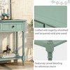 Lyngins Vintage Traditional Wood Console Table for Entryway, Narrow Entryway Table with 2 Drawers + Thick Bottom Display Shelf, Sofa Table Narrow Long - 4 of 4