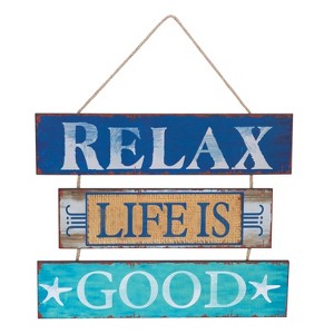 Beachcombers Relax Good 3 Slat Sign - 1 of 2