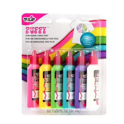 Tulip Puffy 3D Paint Neon Colors Set of 12