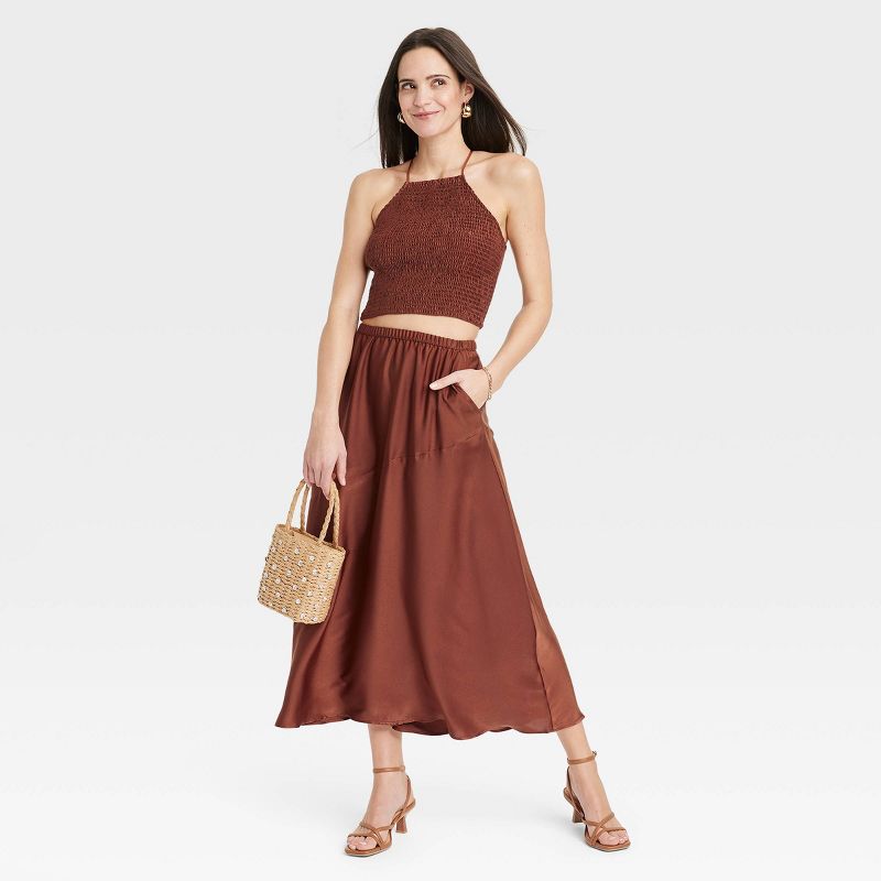 Women's Maxi A-Line Slip Skirt - A New Day™, 4 of 7