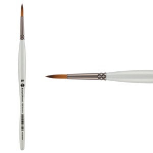 Borciani e Bonazzi UNICO Fiamatto Synthetic Series 820 Paint Brush, Round Size 10 - For Acrylic and Watercolor Painting - Ergonomic Handle, - 1 of 4