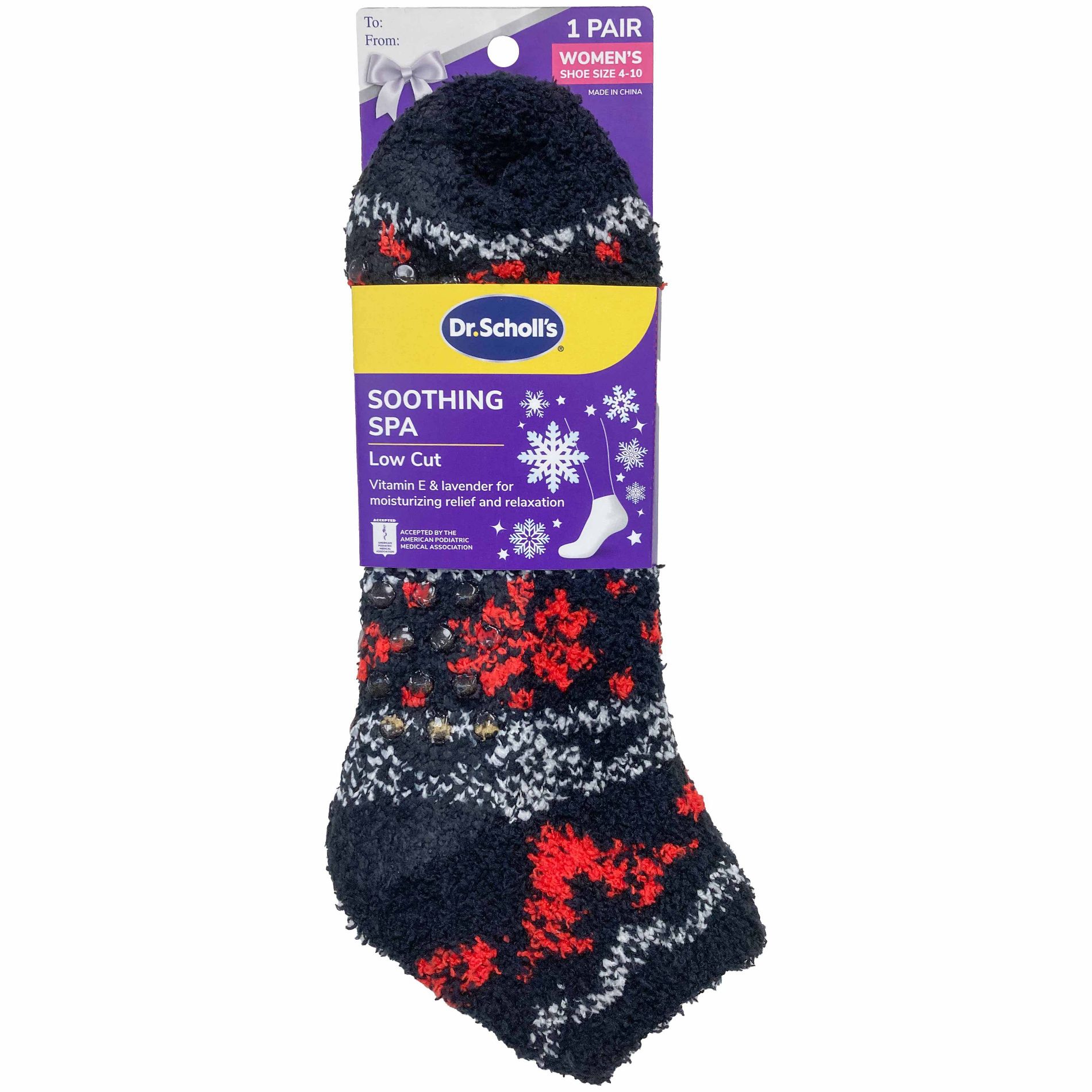 Dr. Scholl's Holiday Fairisle Soothing Spa Gift Sock