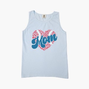 Simply Sage Market Women's Baseball Mom Heart Garment Dyed Heavy Weight Tank - 1 of 3