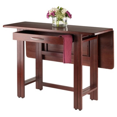 Walnut 41.73'' Extendable Solid Wood Dining Table