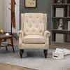Grungis Accent Chair with Sturdy Wood Legs,Arm Chair with Wood Frame,Modern Lounge Chair for Bedroom,Reading Room - 2 of 4