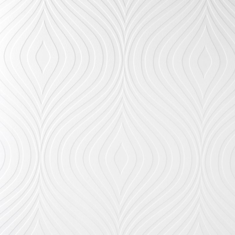 Curvy White Paintable Wallpaper, 1 of 6