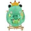 SEVOBAL Toy Vehicles Kids Ride On Frog Rocking Horse with Fun Music Seat Belt and Soft Plush Fabric for Toddlers - 2 of 4