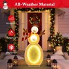 Costway 2.6 FT Lighted Snowman with 105 Built-in LED Lights Metal Stand Zip Tie Stakes - 4 of 4