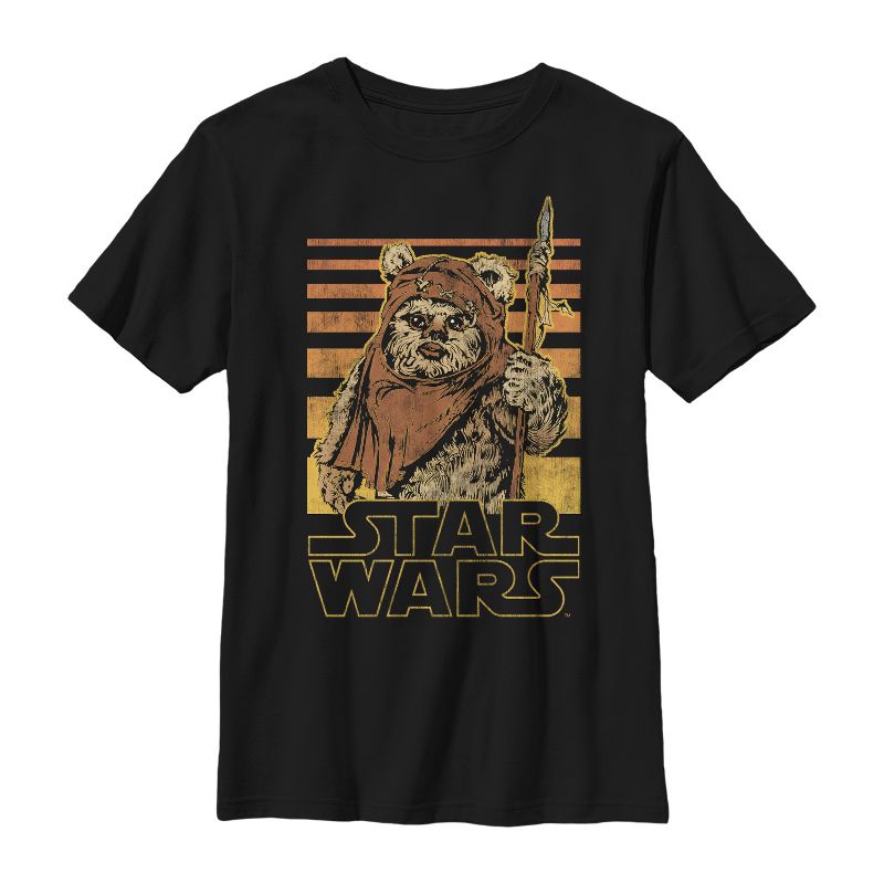 Boy's Star Wars Wicket Ewok Stripes T-Shirt, 1 of 5