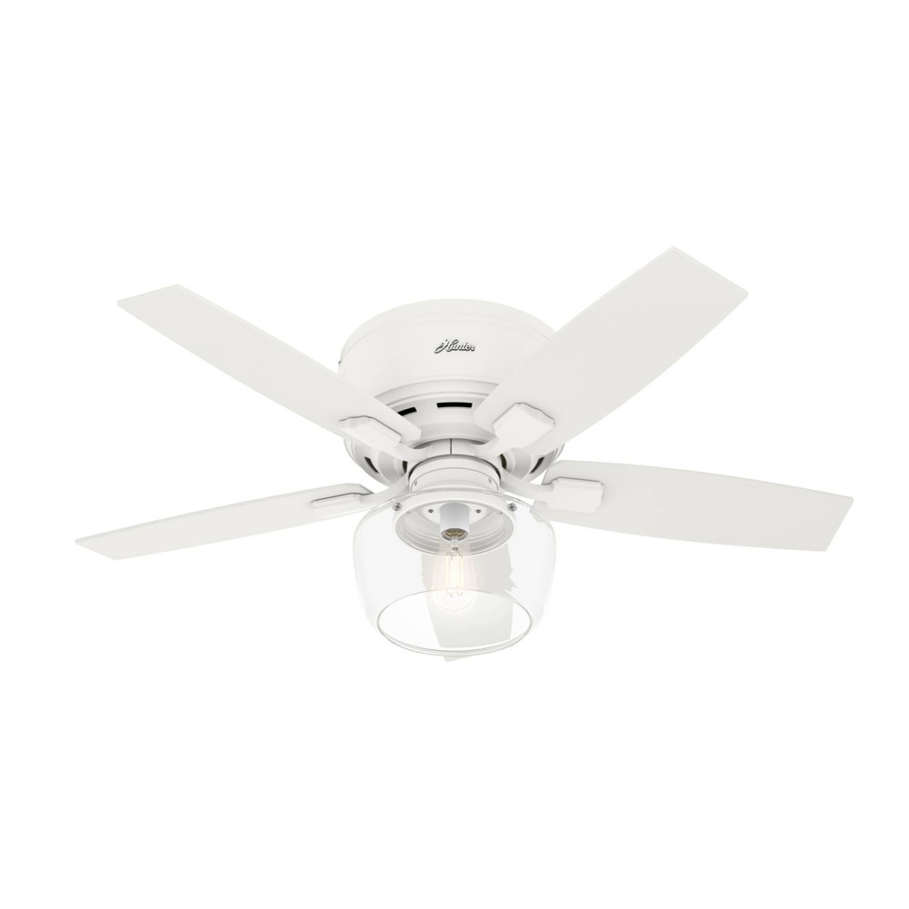 Photos - Fan 44" Bennett Low Profile Ceiling  with Remote White (Includes LED Light