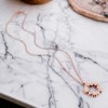 West Coast Jewelry Women's Polished Cubic Zirconia and Heart Circle Rose Gold Plated Necklace - 17" - 2 of 4