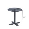 Lirago Tempered Black Glass Dining Table-Slim Metal Frame Space-Saving Design for Home & Office 18.9"W * 18.9"L * 19.7"H - 4 of 4