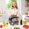 OPUX Double Decker Lunch Box Men Women, Insulated Leakproof Cooler Bag Adult Work, Dual Compartment Pail Tote Boys Girls Kids - 4 of 4