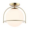 Valise 10.75" Flush Mount - FLU4095 - Gold/White - Safavieh - 2 of 4