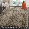 Moroccan Fringe Shag 200 MFG248 Power Loomed Area Rug Mushroom / Grey 5'-3" X 7'-6" - Safavieh. - 2 of 4