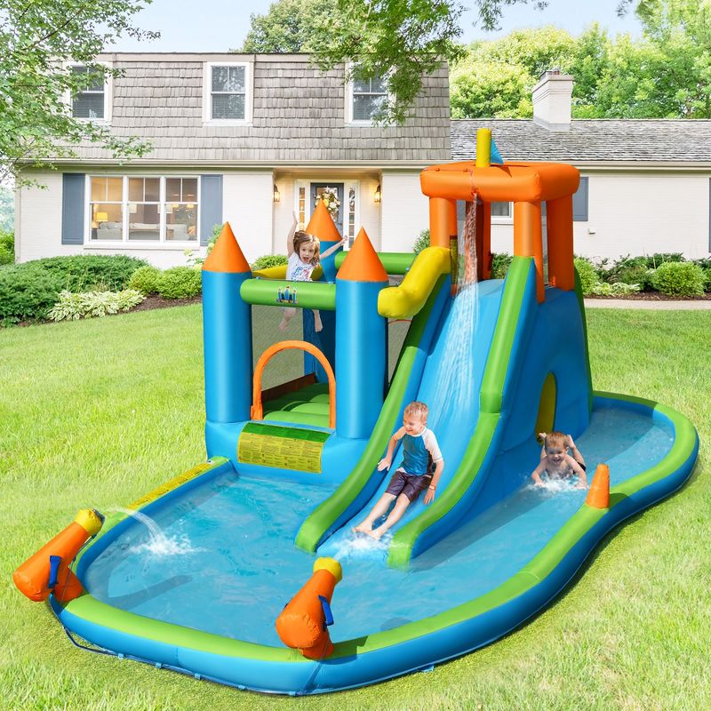 Bountech Inflatable Water Slide Kids Bounce House Splash Pool without Blower, 4 of 11