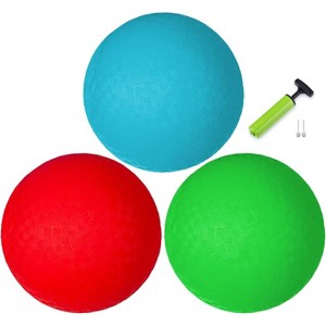 New Bounce Playground Balls for Kids - 5" Sports Ball Set for Toddlers - 3 Pack - 1 of 2