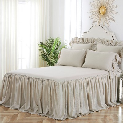C&F Home Ruffled Queen Bedspread Natural