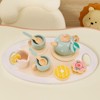 Topteng 15Pcs Western Kitchen Wooden Tea Sets Play Kitchen Dishes/Tea Toy Set For Kid - 2 of 4