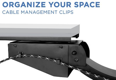 Black Adjustable Under Desk Keyboard and Mouse Drawer with Wrist Rest