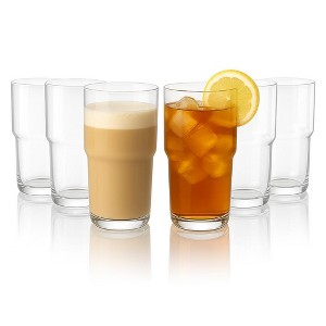 LEMONSODA Iced Coffee Glasses - Set of 6 Stackable Cups - 1 of 4