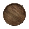 Anybear Round End Table With Foldable Iron Legs - 3 of 4
