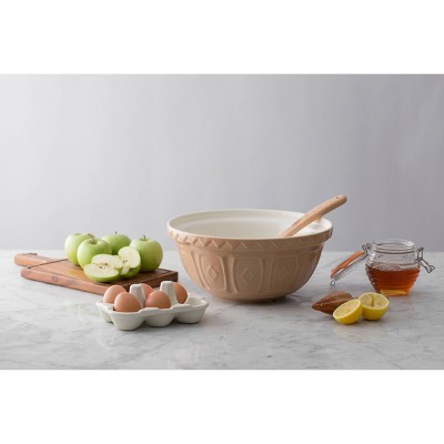 Cane Patterned Ceramic Mixing Bowl, 14-inch