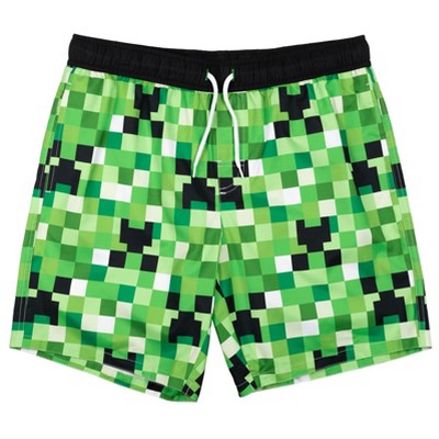 Minecraft Creeper Swim Trunks Bathing Suit Little Kid To Big Kid : Target