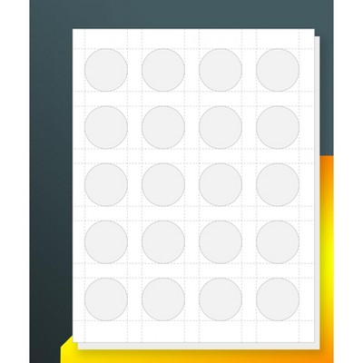 BETCKEY 20UP 1.5inch Round Labels for Laser & Inkjet Printers100 Sheets,2000 Labels