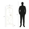Garden Trellis- For Climbing Plants- Decorative Curving Flower Stem Metal Panel -For Vines, Roses, Vegetable Plants & Flowers by Pure Garden - 4 of 4