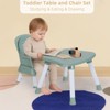 Kinder King 8 in 1 Baby High Chair, Coverts to Dining Booster Seat, Removable Tray & Double Seat Cover, Easy to Wipe - 4 of 4