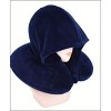 Twinkie 2 in 1 Travel Neck Pillow and Velvet Hoodie with Rest Neck Support and Eye Shield for Long Travels, Airplanes, Car Rides, Office - 4 of 4