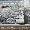 Coucheta Area Rug Washable Non-Slip Rug - Distressed Floral Print Low Pile Carpet, Tone Retro Accent Mat for Indoor Use，Multiple Sizes and Colors - 3 of 4