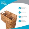 BIRDROCK HOME Stair Basket for Staircases – Wicker Woven Storage Bin with Handles – Large Rectangular Organizer Basket for Clutter, Natural Brown - 3 of 4