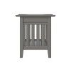 AFI Furnishings Mission End Table with Charger Grey - 3 of 4