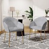 NicBex Upholstered Dining Chairs Set of 2 with Metal Legs for Living Room,Meeting Room,Bedroom - 2 of 4