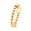 Pure Collection by Ross-Simons 3mm 14kt Yellow Gold Bead Stretch Ring With Heart Charm - 3 of 4