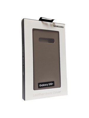 Samsung Leather Back Cover Case for Galaxy S10 Plus - Gray