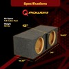 QPower QBASS Dual 12 Inch Heavy Duty MDF Material Car Audio Subwoofer Enclosure Boxes with Shared Slot Port Vent and Dual Chamber Design, Charcoal - 3 of 4
