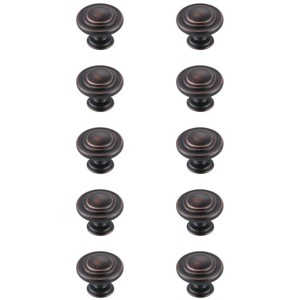 Elegant Lighting Minu 1.3Inch Diameter Oil-rubbed Bronze Mushroom Knob Multipack (Set of 10) - 1 of 4