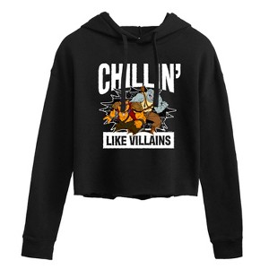 Women's - Teenage Mutant Ninja Turtles - Chillin Like Villains Cropped Graphic Hoodie - 1 of 3