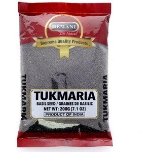 HEMANI Edible Basil Seeds 7.1 OZ (200g) | Tukmaria | Thai Basil Seeds - 2X More Nutritious Than Chia Seeds - 1 of 2