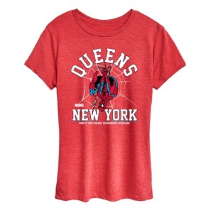 Women's - Marvel - Spider-man Collegiate Short Sleeve Graphic T-Shirt - 1 of 4