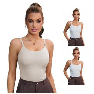 INSPIRE CHIC 3 Pcs Women's Slim Fit Breathable Shapewear Camisoles - 1 of 4