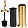 Home Mart Goods Stainless Steel Gold Toilet Brush Set with Holder - 15" Tall - 4 of 4