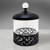 Popular Bath Popular Home Scroll Cotton Jar Black : Microfiber, Machine Washable, Non-Slip Backing - 2 of 3