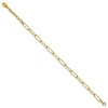 Chisel Stainless Steel Yellow IP-plated Elongated Open Link Paperclip Bracelet 7" with 1.25" Ext. - 3 of 4