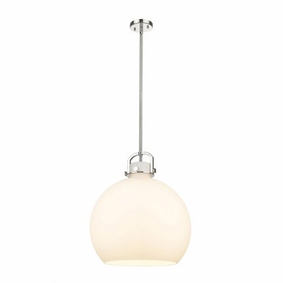 Newton Sphere - 1 Light Stem Hung Pendant In Industrial Style-22.5 Inches Tall and 18 Inches Wide