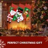 3 Pcs Knitted Trim Christmas Stocking Set, 3D Festive Christmas Characters boots decoration - 2 of 4